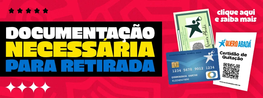 Documentação necessária para retirada dos abadás