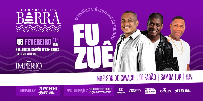 fuzuê no camarote da barra 2026